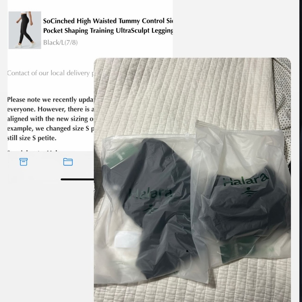 2 pair of Halara leggings. Brand new NWT. 7/8 length 
Women’s size large